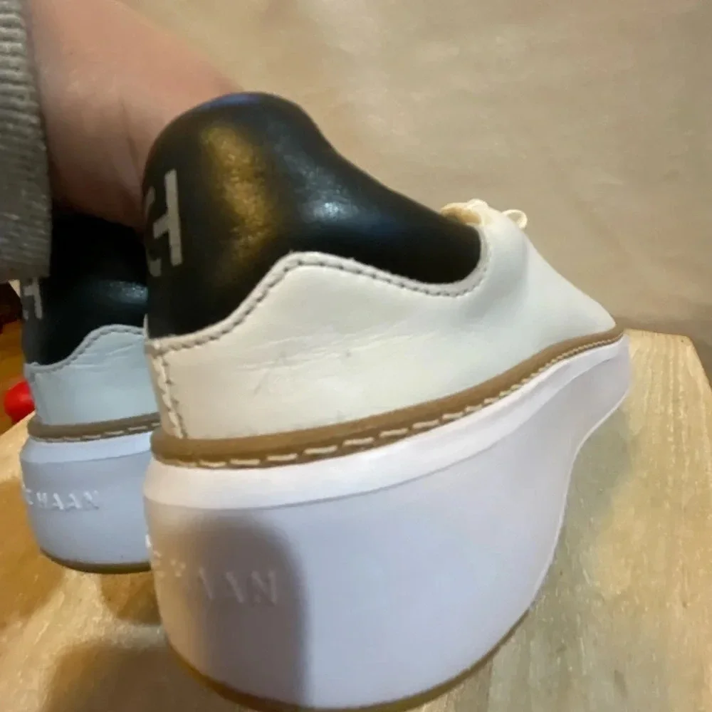 Cole Haan grand pro top spin leather sneaker 8.5 leather white - Picture 10 of 13